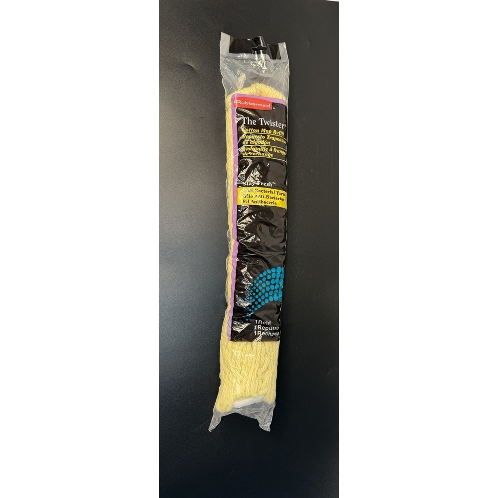 NEW Rubbermaid The Twister Cotton Mop Refill Anti-Bacterial Yarn G022